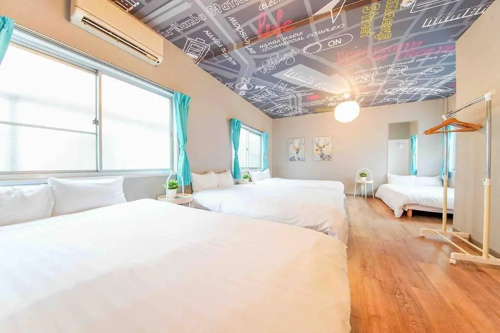 Apartmán Sanacion Namba 難波千日前の5Ldk120平米 駅徒歩2分 広々バルコニーでバーベキューも可能 Ósaka