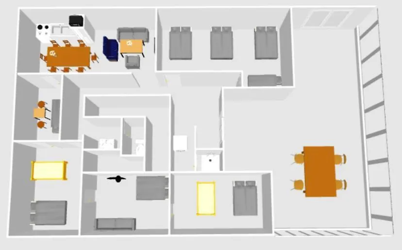 Apartmán Sanacion Namba 難波千日前の5Ldk120平米 駅徒歩2分 広々バルコニーでバーベキューも可能 Ósaka