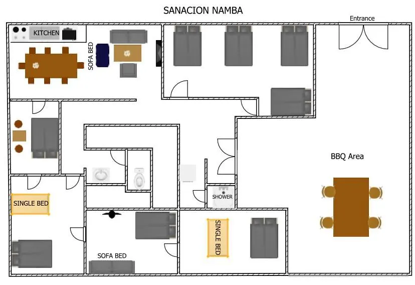 Apartmán Sanacion Namba 難波千日前の5Ldk120平米 駅徒歩2分 広々バルコニーでバーベキューも可能 Ósaka 0*,
